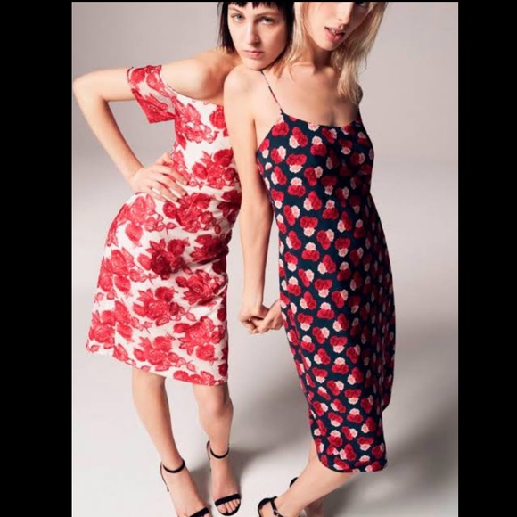 Karl Lagerfeld Rose Pattern Slip Dress - Picture 3 of 8